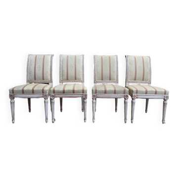 Suite of 4 Louis XVI style chairs