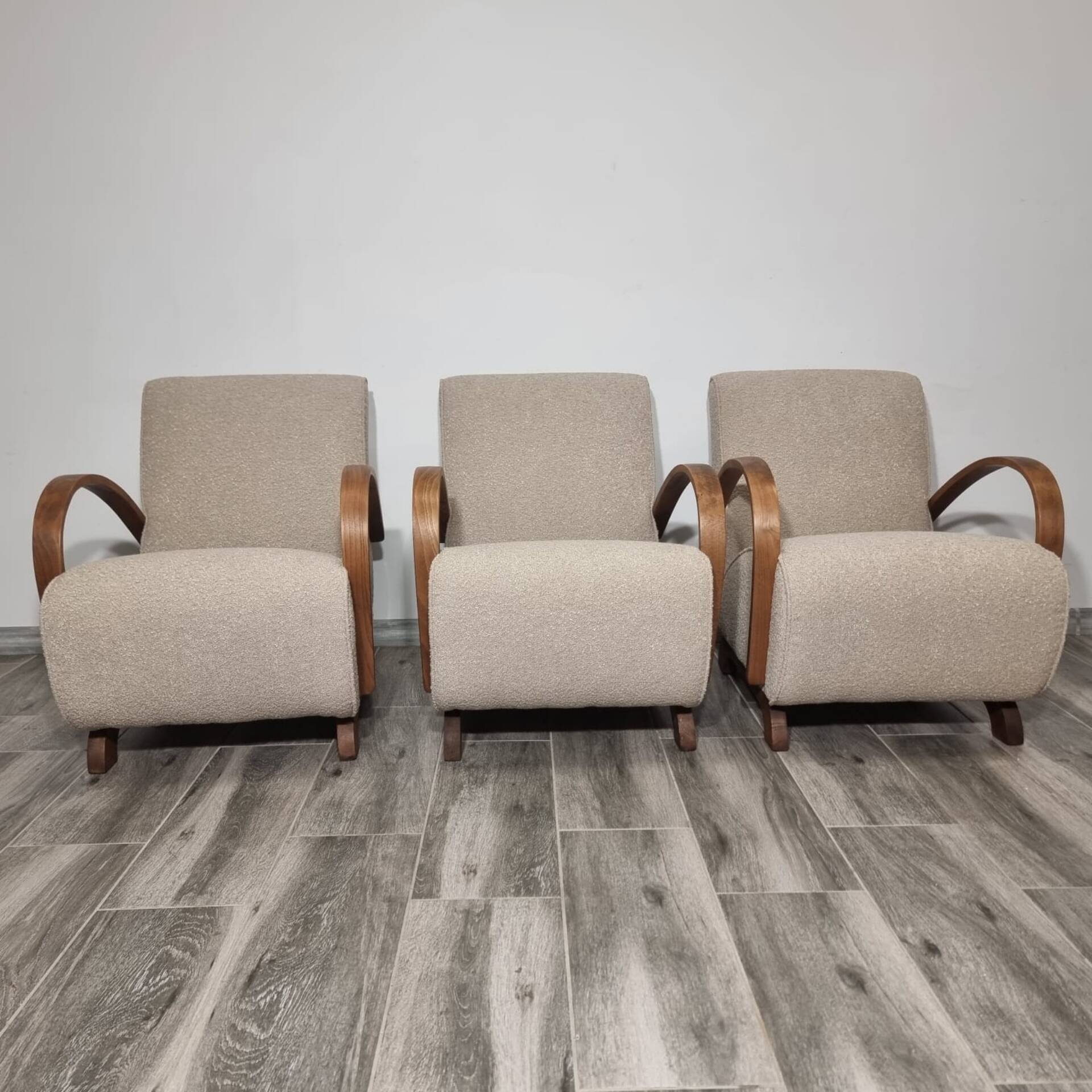 Armchairs from Jindrich Halabala, 1940s, Set of 3