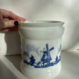 Pot à tabac opalin en verre de lait hollandais / Cave à cigares, Willem II Sigarenfabrieken Valkenswaard Holland