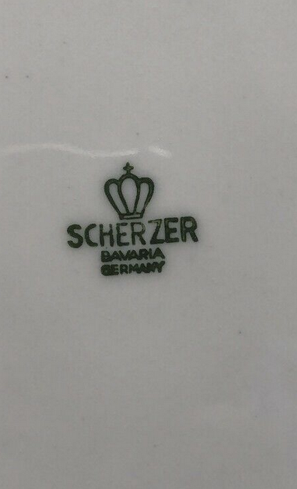 Set of 15 flat plates diameter 24 cm porcelain Scherzer