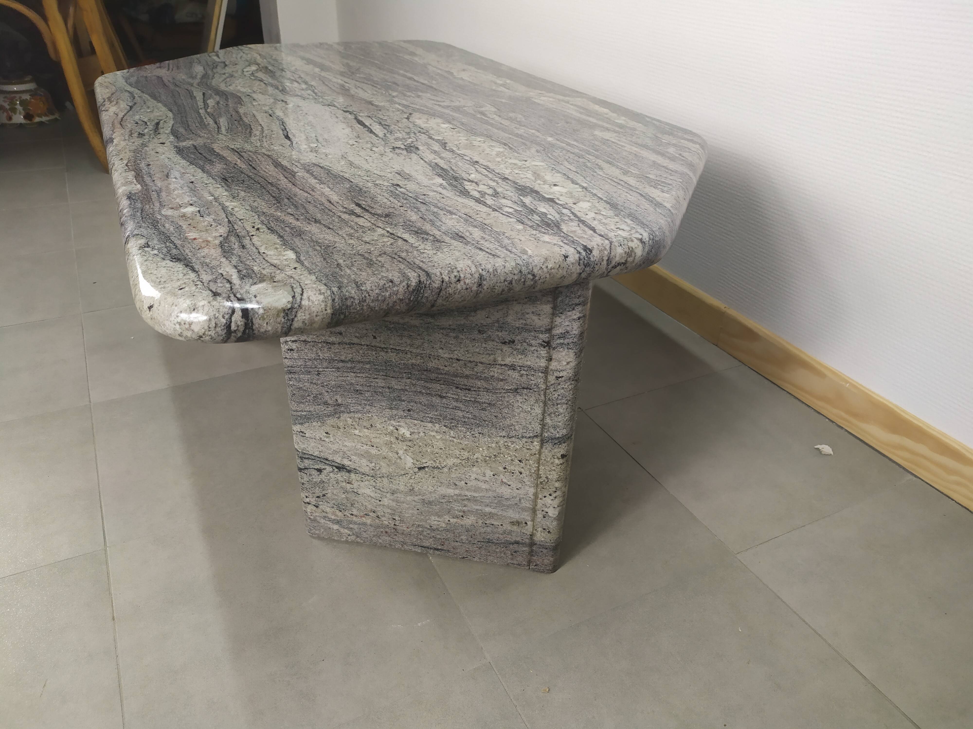 Marble grey granite low table