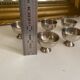 Set of 6 silver-plated metal egg cups
