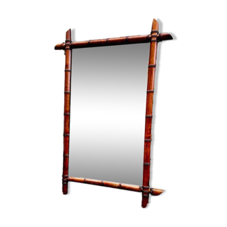 Vintage bamboo mirror
