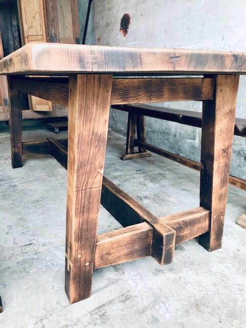 Farm table and benches