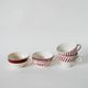 Set of 4 mismatched coffee cups digoin sarreguemines and badonviller pink 1930-191940