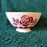 Bol ancien Digoin rose rouge grand 01