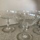Set of 6 chiseled glass champagne coupes