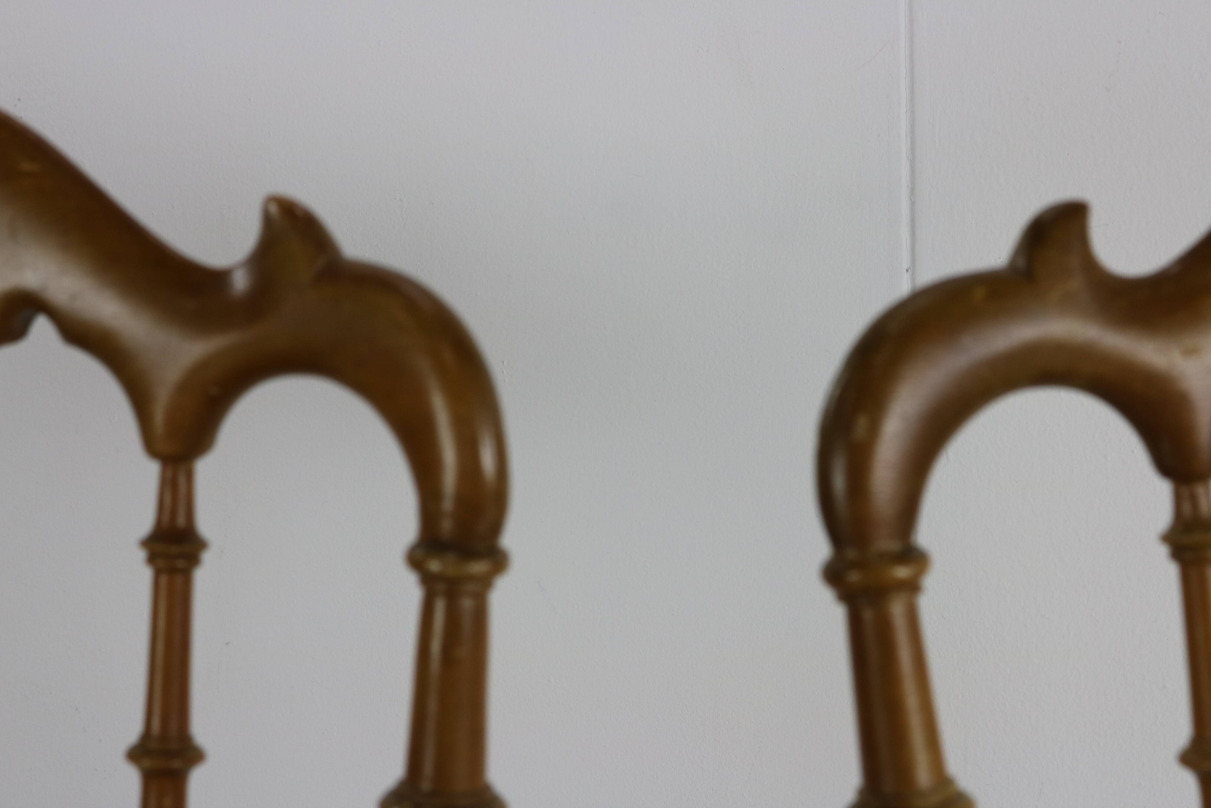 Set of four original italian design dining chairs by Descalzi for Chiavari