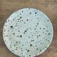 6 plates signed Gustave Tiffoche vintage pyrite glazed stoneware