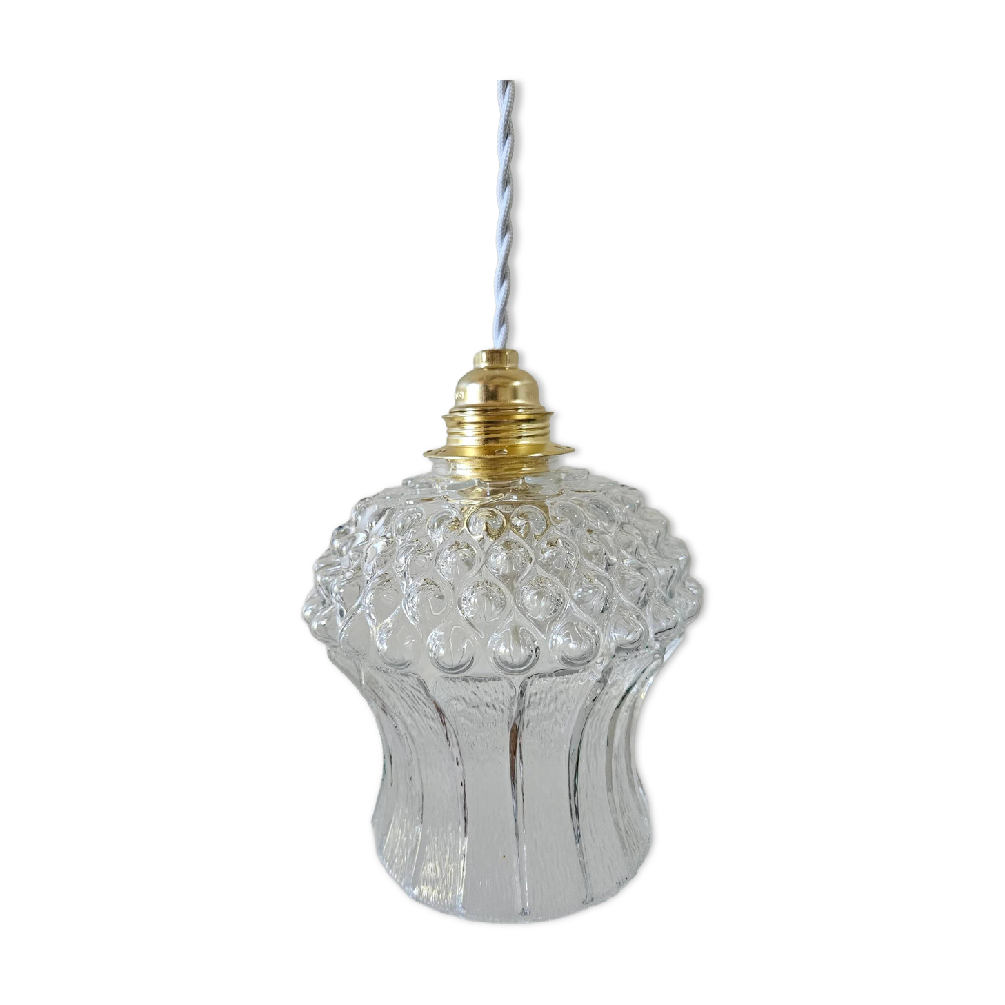 Vintage glass globe pendant light