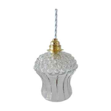 Suspension vintage en verre