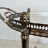 Oval silver-plated brass trolley from Maison Baguès.