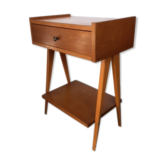 Bedside feet compass blond beech around 1950 vintage