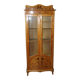 Vitrine Art nouveau en frêne et marqueterie de fleurs