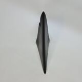 Soliflore vase in black ceramic pyramid or manta ray design
