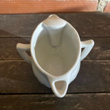 Double Sauce Boat Antique PILLIVUYT Gras & Maigre White Porcelain #D