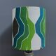 Ceramic table lamp green shade by  Hustadt-leuchten 1970s