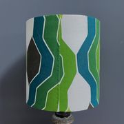 Ceramic table lamp green shade by  Hustadt-leuchten 1970s
