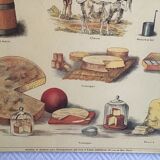 Educational poster milk, 80s