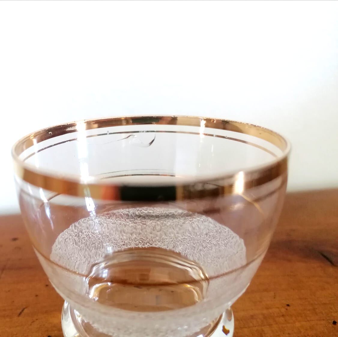 Service à liqueur verre givré 1950