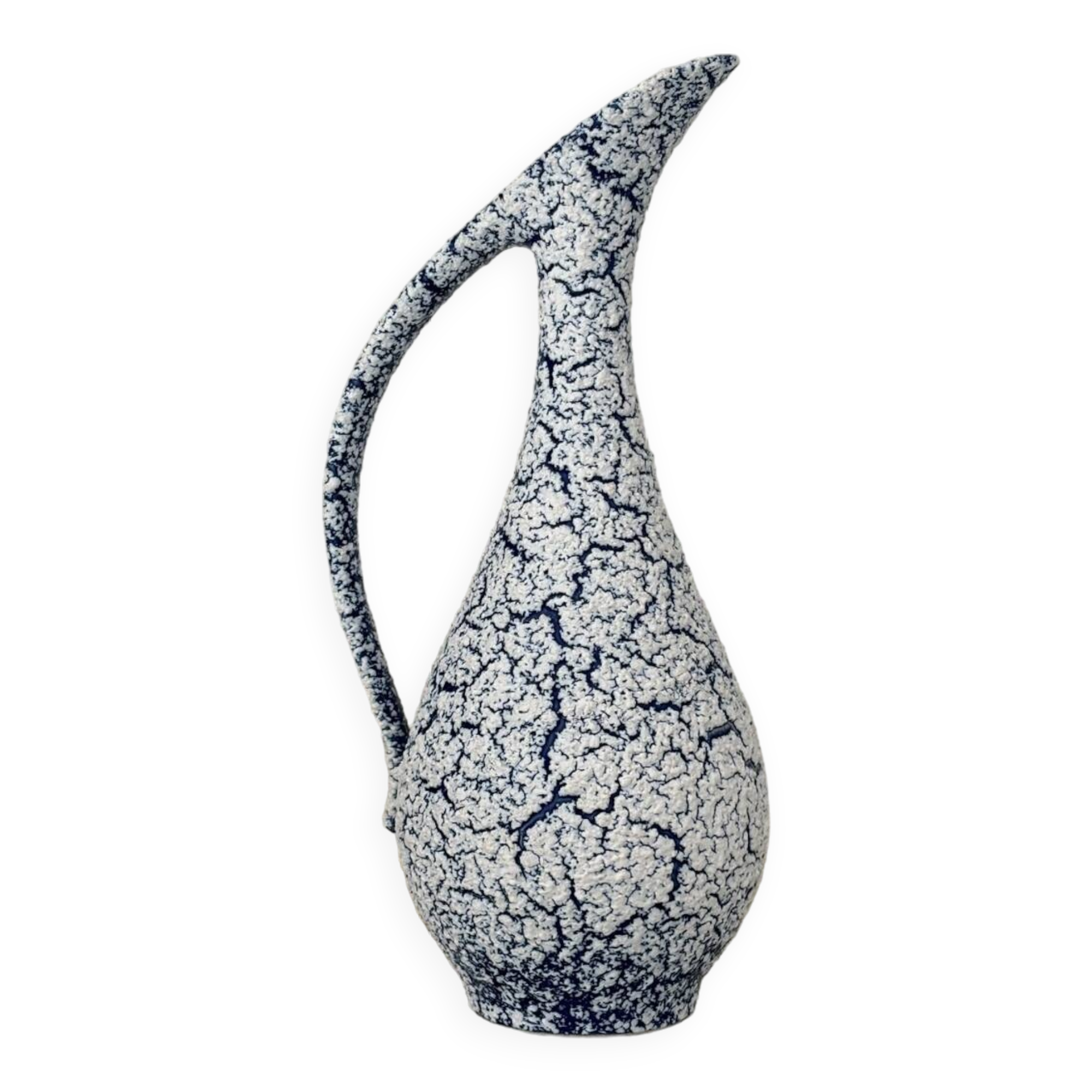 70' cracked ceramic vase