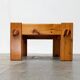 Vintage Scandinavian brutalist coffee table in Swedish pine by Yngve Ekström for Swedese, 1970s.