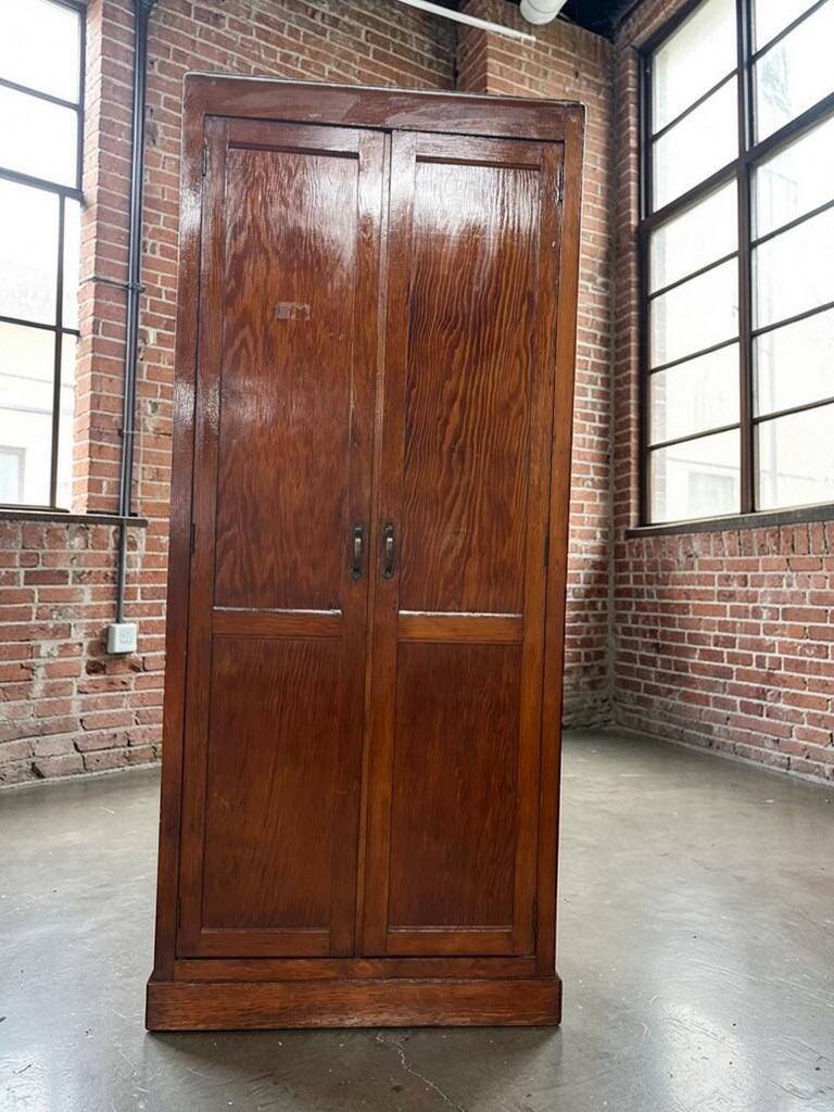 Vintage wooden wardrobe / filing cabinet / entrance cabinet