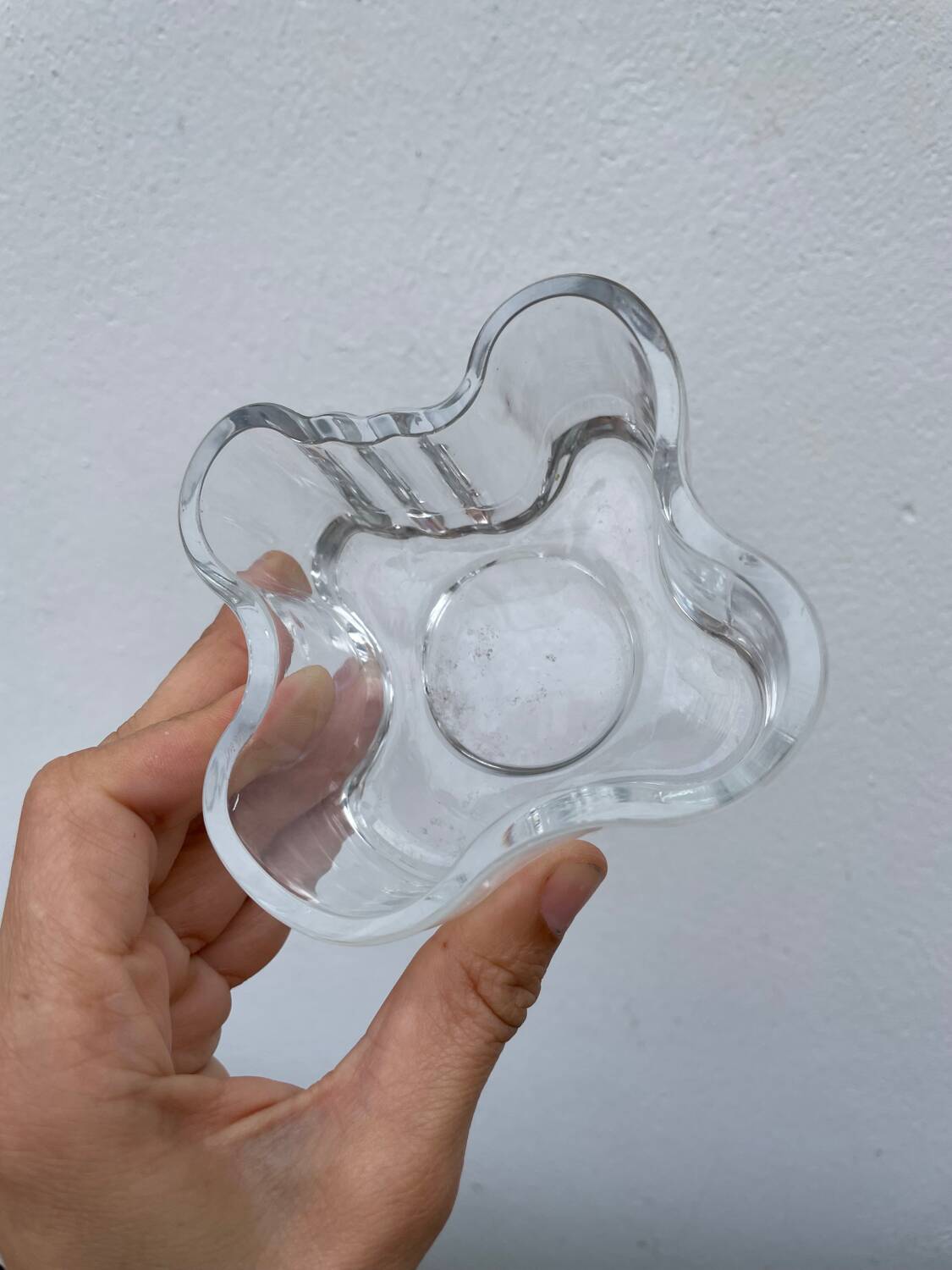 Littala Clear Glass Candle Holder