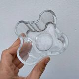 Bougeoir en verre transparent