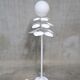 Vintage 70s foliage floor lamp with opal globe