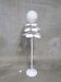 Floor lamp with foliage and opaline globe, 1970s