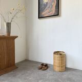 Porte parapluie ou corbeille en rotin, 1970, Italie