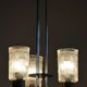 Mid-Century Chandelier in Chromed Steel and Glass by Drukov, Czech, 1970s