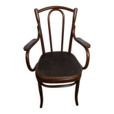 Curved wooden armchair Fischel bistro style late 19th century