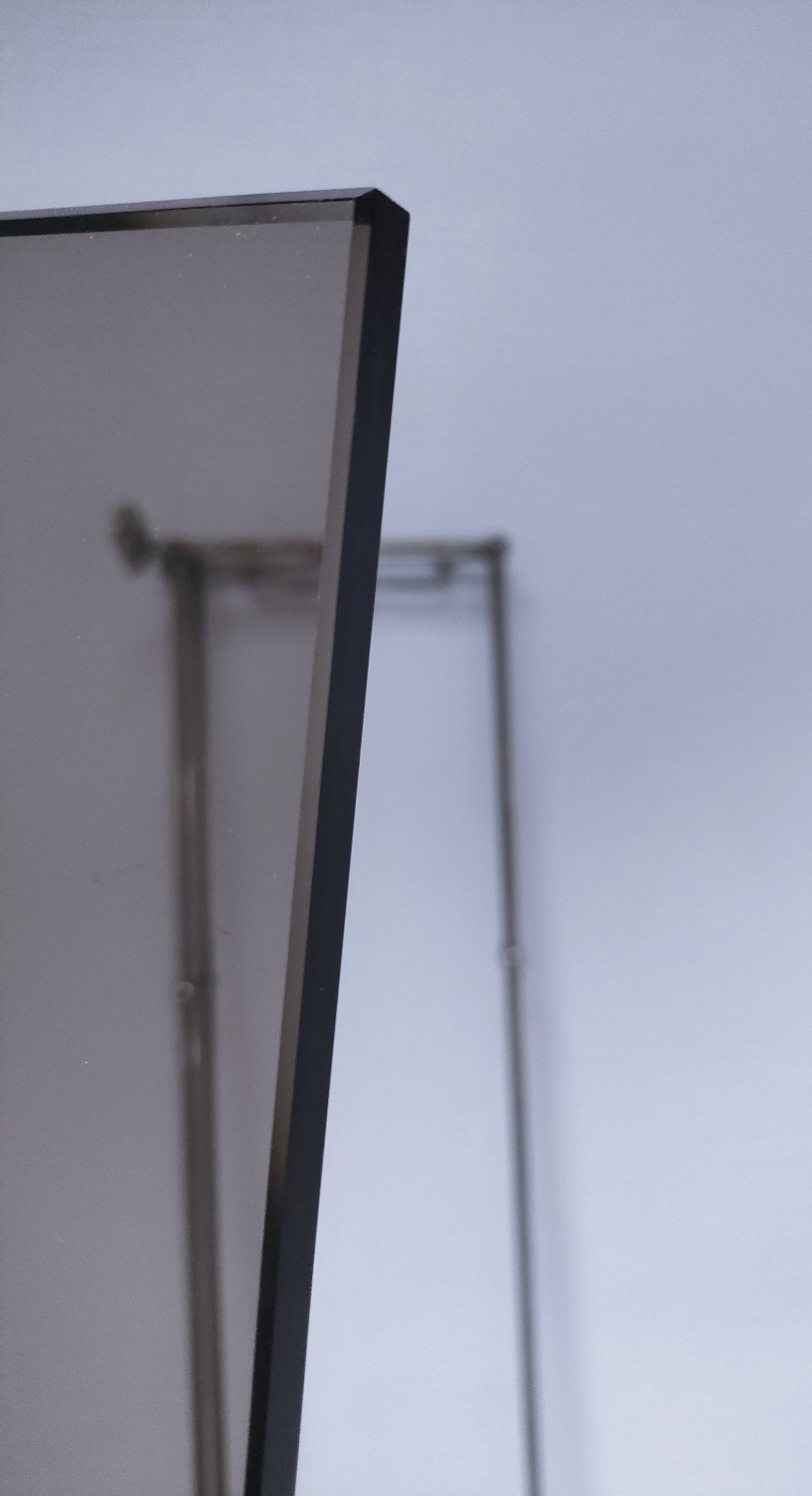 Wall shelf silver patina bronze glass early 20th century