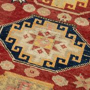 Handwoven vintage anatolian red runner carpet 89 cm x 384 cm