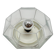 White Flush Light or Wall Lamp by Glashütte Limburg