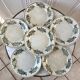 Set of 6 flat plates Iron Earth late nineteenth