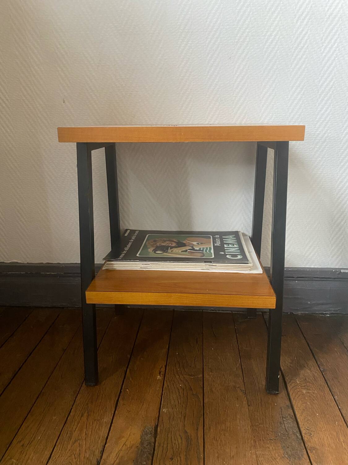 Industrial style metal bedside table