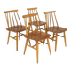 Set de 4 chaises "Fanett" en teck par Ilmari Tapiovaara, Suède, 1960