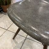DSW chair elephant grey fibre, walnut dowel, Eames, Herman Miller, vintage.