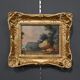 Painting "Path Leading to the Sea", oil on panel, in the style of Jean Pillement – late 19th century.