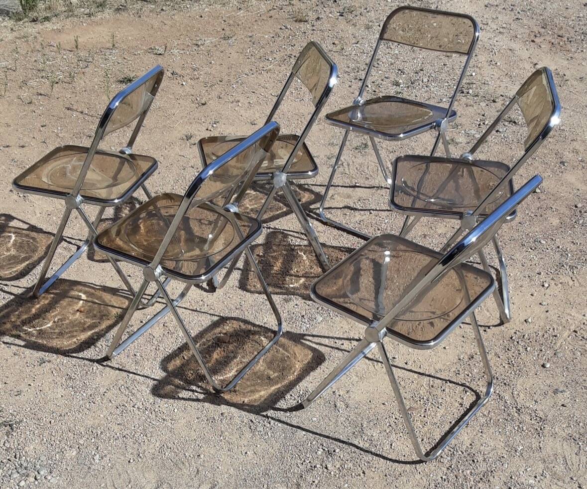 6 Plia chairs - Giancarlo Piretti - Castelli
