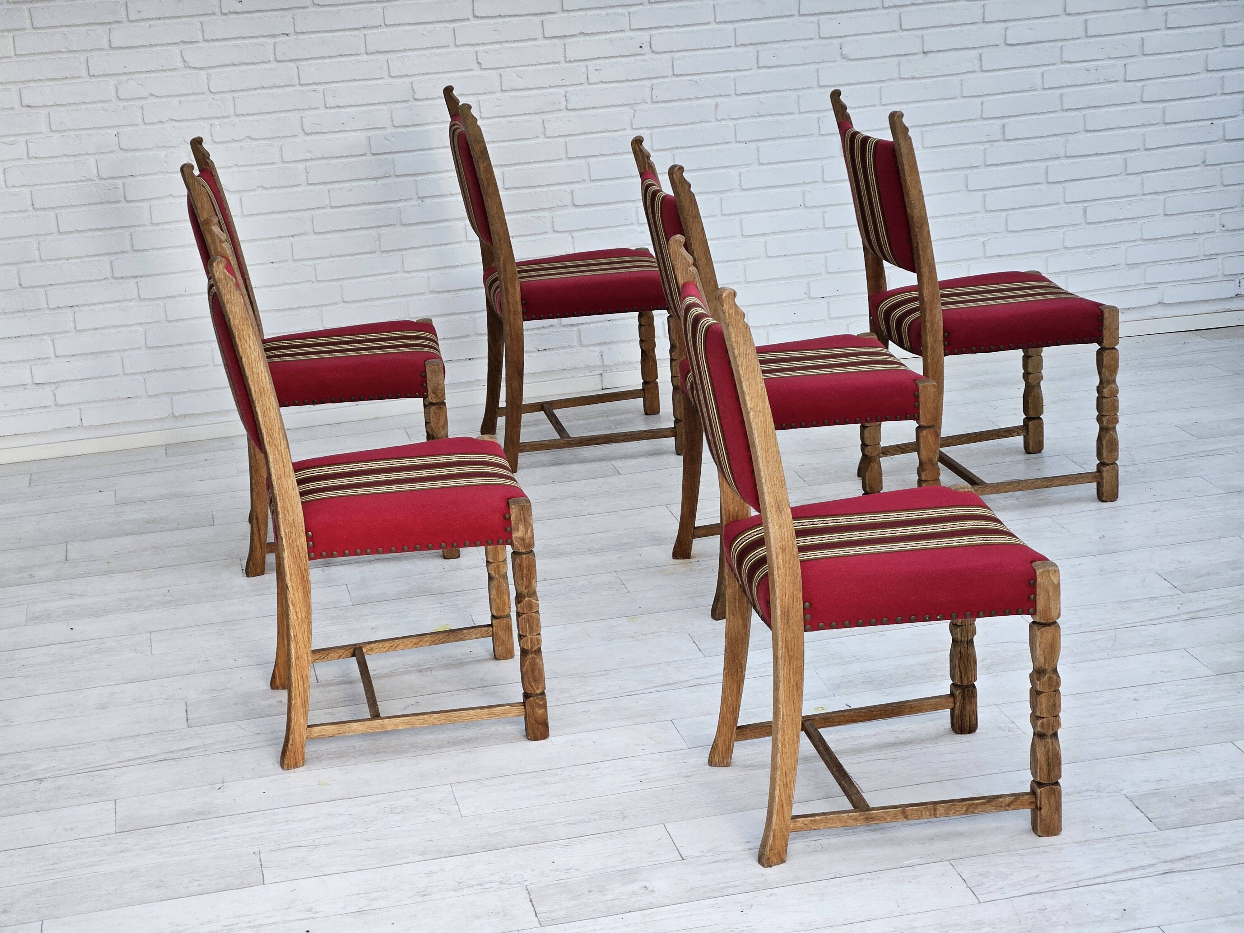 1970s, set 6 pcs of Danish dinning chairs, original good condition.