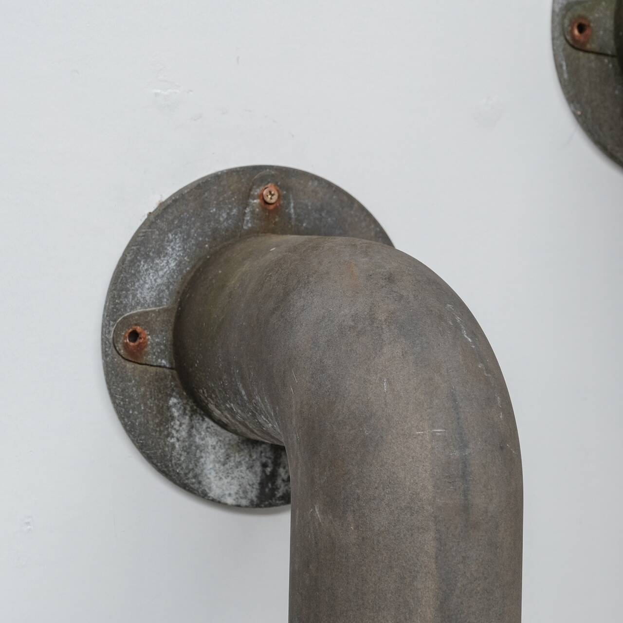 Ole Pless Jørgensen 'Pipeline' Pair of Galvanized Metal Wall Lights