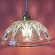 Vintage aabt-jour pendant lamp in molded glass