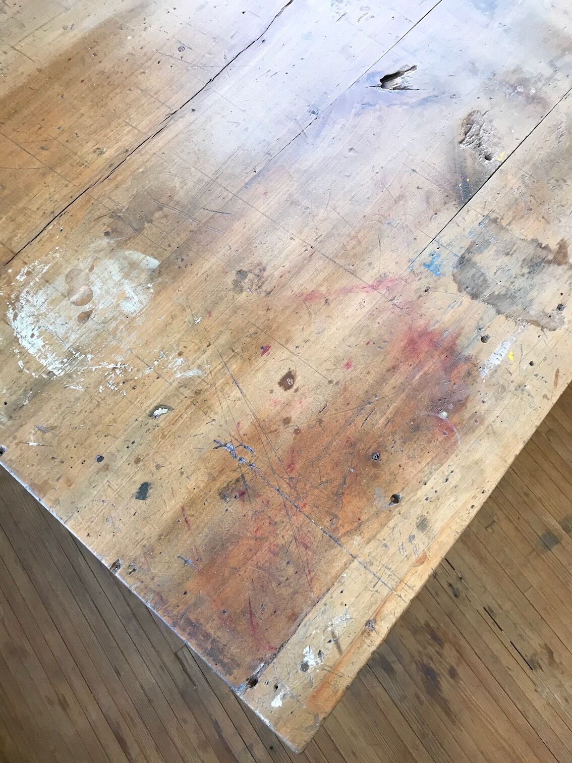 Vintage pine farm table