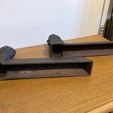 Paire de chenets anciens en fonte