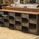 Strafor cabinet with flaps, 6 columns, oak top, 1950s.