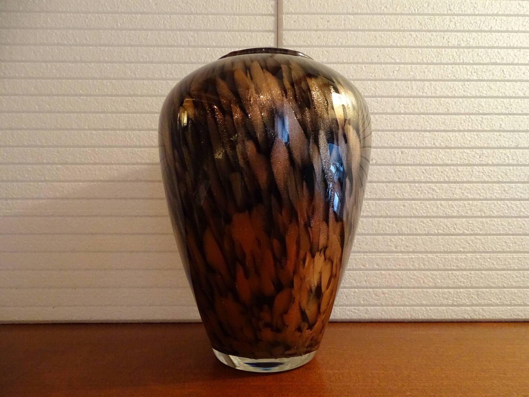 Murano glass vase with gold powder - Avventurina Vincenzo Nazon - 24.5 cm